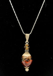Journey Sterling Silver & Blown Glass Cremation Pendant