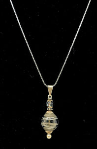 Mystic Sterling Silver & Blown Glass Cremation Pendant