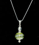 Verdure Sterling Silver & Blown Glass Cremation Pendant