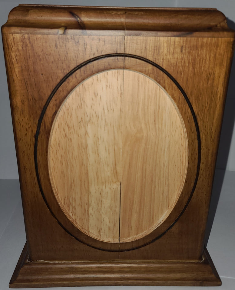 Scratch & Dent: Imperfect Wood Urn with Place for Image - NON-RETURNABLE