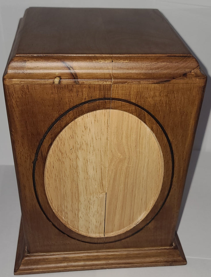 Scratch & Dent: Imperfect Wood Urn with Place for Image - NON-RETURNABLE