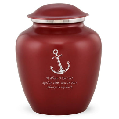 Grace Anchor Adult Cremation Urn in Red, Grace Anchor Adult Custom Engraved Urns for Ashes in Red, Embrace Anchor Adult Cremation Urn in Red, Embrace Anchor Adult Urn for Ashes in Red, Embrace Anchor Cremation Urn in Red, Embrace Anchor Urn for Ashes in Red, Grace Anchor Urn for Ashes in Red, Grace Anchor Cremation Urn in Red - Memorials4u