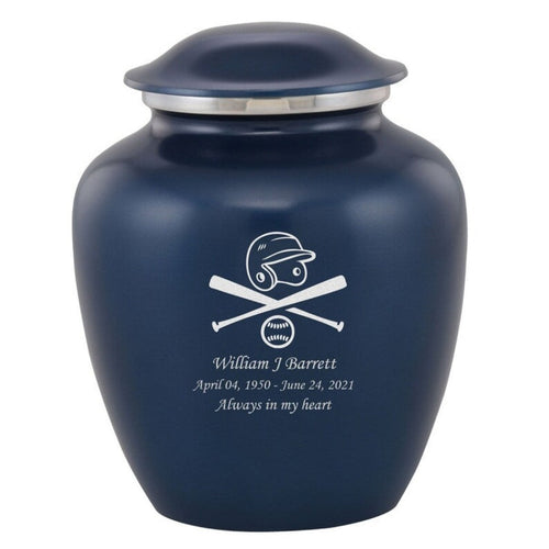 Grace Baseball Adult Cremation Urn in Blue, Grace Baseball Adult Custom Engraved Urns for Ashes in Blue, Embrace Baseball Adult Cremation Urn in Blue, Embrace Baseball Adult Urn for Ashes in Blue, Embrace Baseball Cremation Urn in Blue, Embrace Baseball Urn for Ashes in Blue, Grace Baseball Urn for Ashes in Blue, Grace Baseball Cremation Urn in Blue - Memorials4u