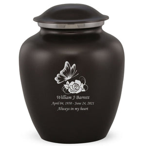 Grace Butterfly Adult Cremation Urn in Black, Grace Butterfly Adult Custom Engraved Urns for Ashes in Black, Embrace Butterfly Adult Cremation Urn in Black, Embrace Butterfly Adult Urn for Ashes in Black, Embrace Butterfly Cremation Urn in Black, Embrace Butterfly Urn for Ashes in Black, Grace Butterfly Urn for Ashes in Black, Grace Butterfly Cremation Urn in Black - Memorials4u