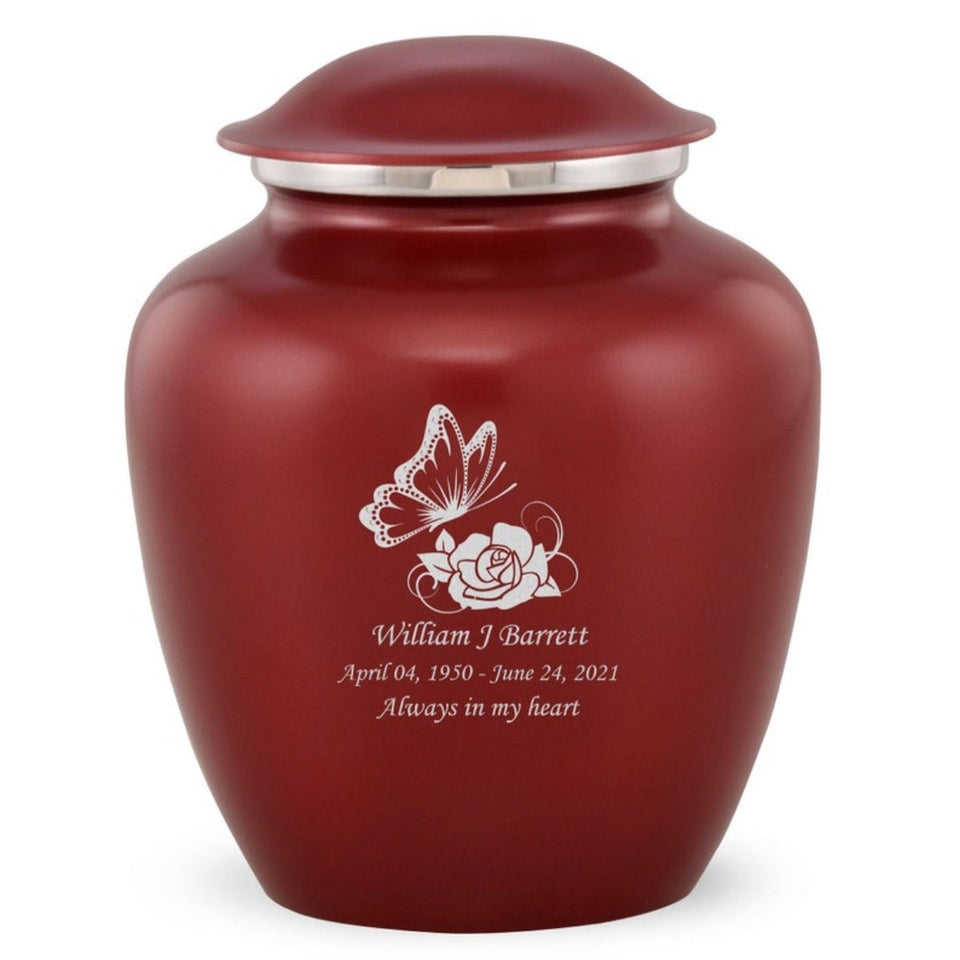 Grace Butterfly Adult Cremation Urn in Red, Grace Butterfly Adult Custom Engraved Urns for Ashes in Red, Embrace Butterfly Adult Cremation Urn in Red, Embrace Butterfly Adult Urn for Ashes in Red, Embrace Butterfly Cremation Urn in Red, Embrace Butterfly Urn for Ashes in Red, Grace Butterfly Urn for Ashes in Red, Grace Butterfly Cremation Urn in Red - Memorials4u