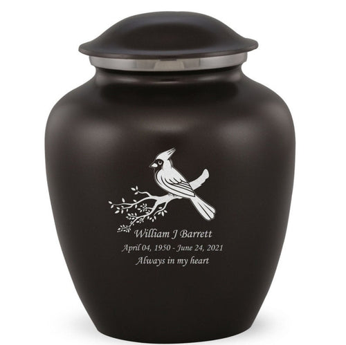 Grace Cardinal Adult Cremation Urn in Black, Grace Cardinal Adult Custom Engraved Urns for Ashes in Black, Embrace Cardinal Adult Cremation Urn in Black, Embrace Cardinal Adult Urn for Ashes in Black, Embrace Cardinal Cremation Urn in Black, Embrace Cardinal Urn for Ashes in Black, Grace Cardinal Urn for Ashes in Black, Grace Cardinal Cremation Urn in Black - Memorials4u