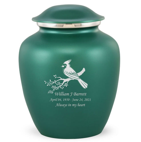 Grace Cardinal Adult Cremation Urn in Green, Grace Cardinal Adult Custom Engraved Urns for Ashes in Green, Embrace Cardinal Adult Cremation Urn in Green, Embrace Cardinal Adult Urn for Ashes in Green, Embrace Cardinal Cremation Urn in Green, Embrace Cardinal Urn for Ashes in Green, Grace Cardinal Urn for Ashes in Green, Grace Cardinal Cremation Urn in Green - Memorials4u