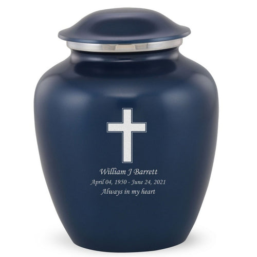 Grace Cross Adult Cremation Urn in Blue, Grace Cross Adult Custom Engraved Urns for Ashes in Blue, Embrace Cross Adult Cremation Urn in Blue, Embrace Cross Adult Urn for Ashes in Blue, Embrace Cross Cremation Urn in Blue, Embrace Cross Urn for Ashes in Blue, Grace Cross Urn for Ashes in Blue, Grace Cross Cremation Urn in Blue - Memorials4u