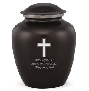 Grace Cross Adult Cremation Urn in Black, Grace Cross Adult Custom Engraved Urns for Ashes in Black, Embrace Cross Adult Cremation Urn in Black, Embrace Cross Adult Urn for Ashes in Black, Embrace Cross Cremation Urn in Black, Embrace Cross Urn for Ashes in Black, Grace Cross Urn for Ashes in Black, Grace Cross Cremation Urn in Black - Memorials4u