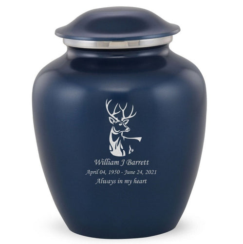 Grace Deer Adult Cremation Urn in Blue, Grace Deer Adult Custom Engraved Urns for Ashes in Blue, Embrace Deer Adult Cremation Urn in Blue, Embrace Deer Adult Urn for Ashes in Blue, Embrace Deer Cremation Urn in Blue, Embrace Deer Urn for Ashes in Blue, Grace Deer Urn for Ashes in Blue, Grace Deer Cremation Urn in Blue - Memorials4u