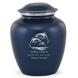 Grace Dolphin Adult Cremation Urn in Blue, Grace Dolphin Adult Custom Engraved Urns for Ashes in Blue, Embrace Dolphin Adult Cremation Urn in Blue, Embrace Dolphin Adult Urn for Ashes in Blue, Embrace Dolphin Cremation Urn in Blue, Embrace Dolphin Urn for Ashes in Blue, Grace Dolphin Urn for Ashes in Blue, Grace Dolphin Cremation Urn in Blue - Memorials4u