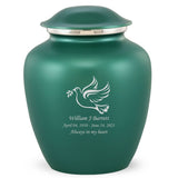 Grace Dove Adult Cremation Urn in Green, Grace Dove Adult Custom Engraved Urns for Ashes in Green, Embrace Dove Adult Cremation Urn in Green, Embrace Dove Adult Urn for Ashes in Green, Embrace Dove Cremation Urn in Green, Embrace Dove Urn for Ashes in Green, Grace Dove Urn for Ashes in Green, Grace Dove Cremation Urn in Green - Memorials4u