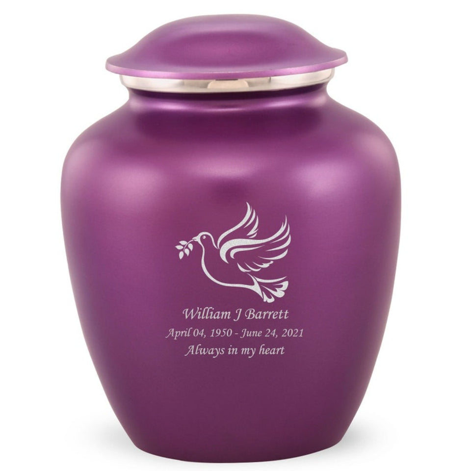 Grace Dove Adult Cremation Urn in Purple, Grace Dove Adult Custom Engraved Urns for Ashes in Purple, Embrace Dove Adult Cremation Urn in Purple, Embrace Dove Adult Urn for Ashes in Purple, Embrace Dove Cremation Urn in Purple, Embrace Dove Urn for Ashes in Purple, Grace Dove Urn for Ashes in Purple, Grace Dove Cremation Urn in Purple - Memorials4u