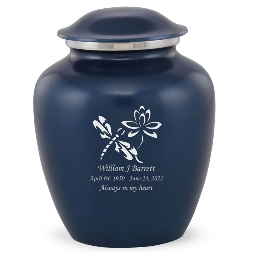 Grace Dragonfly Adult Cremation Urn in Blue, Grace Dragonfly Adult Custom Engraved Urns for Ashes in Blue, Embrace Dragonfly Adult Cremation Urn in Blue, Embrace Dragonfly Adult Urn for Ashes in Blue, Embrace Dragonfly Cremation Urn in Blue, Embrace Dragonfly Urn for Ashes in Blue, Grace Dragonfly Urn for Ashes in Blue, Grace Dragonfly Cremation Urn in Blue - Memorials4u