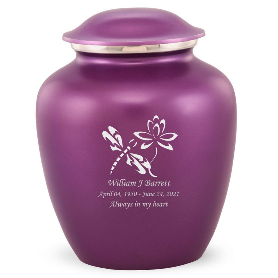 Grace Dragonfly Adult Cremation Urn in Purple, Grace Dragonfly Adult Custom Engraved Urns for Ashes in Purple, Embrace Dragonfly Adult Cremation Urn in Purple, Embrace Dragonfly Adult Urn for Ashes in Purple, Embrace Dragonfly Cremation Urn in Purple, Embrace Dragonfly Urn for Ashes in Purple, Grace Dragonfly Urn for Ashes in Purple, Grace Dragonfly Cremation Urn in Purple - Memorials4u