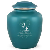 Grace Fishing Adult Cremation Urn in Teal, Grace Fishing Adult Custom Engraved Urns for Ashes in Teal, Embrace Fishing Adult Cremation Urn in Teal, Embrace Fishing Adult Urn for Ashes in Teal, Embrace Fishing Cremation Urn in Teal, Embrace Fishing Urn for Ashes in Teal, Grace Fishing Urn for Ashes in Teal, Grace Fishing Cremation Urn in Teal - Memorials4u