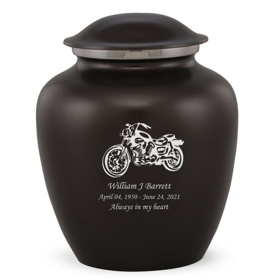 Grace Motorcycle Adult Cremation Urn in Black, Grace Motorcycle Adult Custom Engraved Urns for Ashes in Black, Embrace Motorcycle Adult Cremation Urn in Black, Embrace Motorcycle Adult Urn for Ashes in Black, Embrace Motorcycle Cremation Urn in Black, Embrace Motorcycle Urn for Ashes in Black, Grace Motorcycle Urn for Ashes in Black, Grace Motorcycle Cremation Urn in Black - Memorials4u