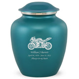 Grace Sports Bike Adult Cremation Urn in Teal, Grace Sports Bike Adult Custom Engraved Urns for Ashes in Teal, Embrace Sports Bike Adult Cremation Urn in Teal, Embrace Sports Bike Adult Urn for Ashes in Teal, Embrace Sports Bike Cremation Urn in Teal, Embrace Sports Bike Urn for Ashes in Teal, Grace Sports Bike Urn for Ashes in Teal, Grace Sports Bike Cremation Urn in Teal - Memorials4u