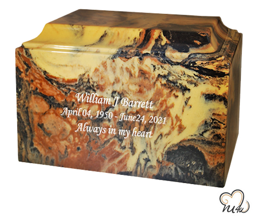 Antique Gold Cultured Marble Urn - Memorials4u