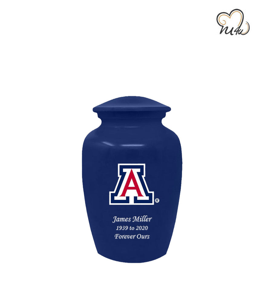 University of Arizona Wildcats College Cremation Urn- Blue - Memorials4u