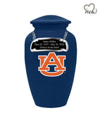 Auburn University Tigers College Cremation Urn- Blue - Memorials4u