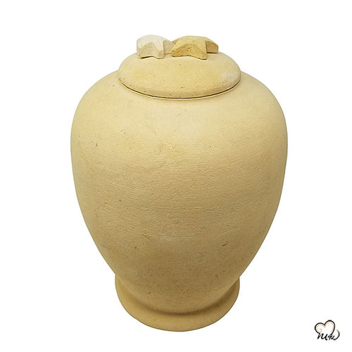 Beige Starfish Biodegradable Sand Urn, Biodegradable Urn - Memorials4u