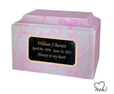 Carnation Pink Cultured Marble Urn - Memorials4u