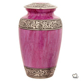 Classic Alloy Cremation Urn - Lotus Pink, Alloy Urns - Memorials4u