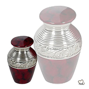 Classic Crimson Cremation Urn, Classic Urn - Memorials4u