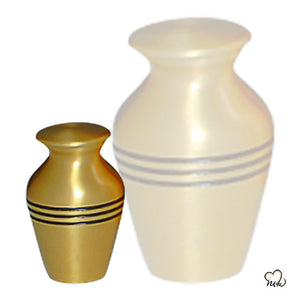 Classic Gold Solid Brass Cremation Memorial Urn, Classic Urn - Memorials4u