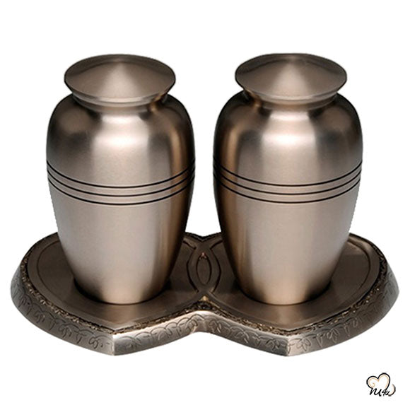 Classic Pewter Companion Cremation Urn, cremation urns - Memorials4u