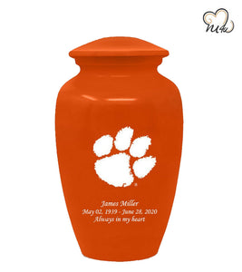 Clemson University Tigers College Cremation Urn - Orange - Memorials4u