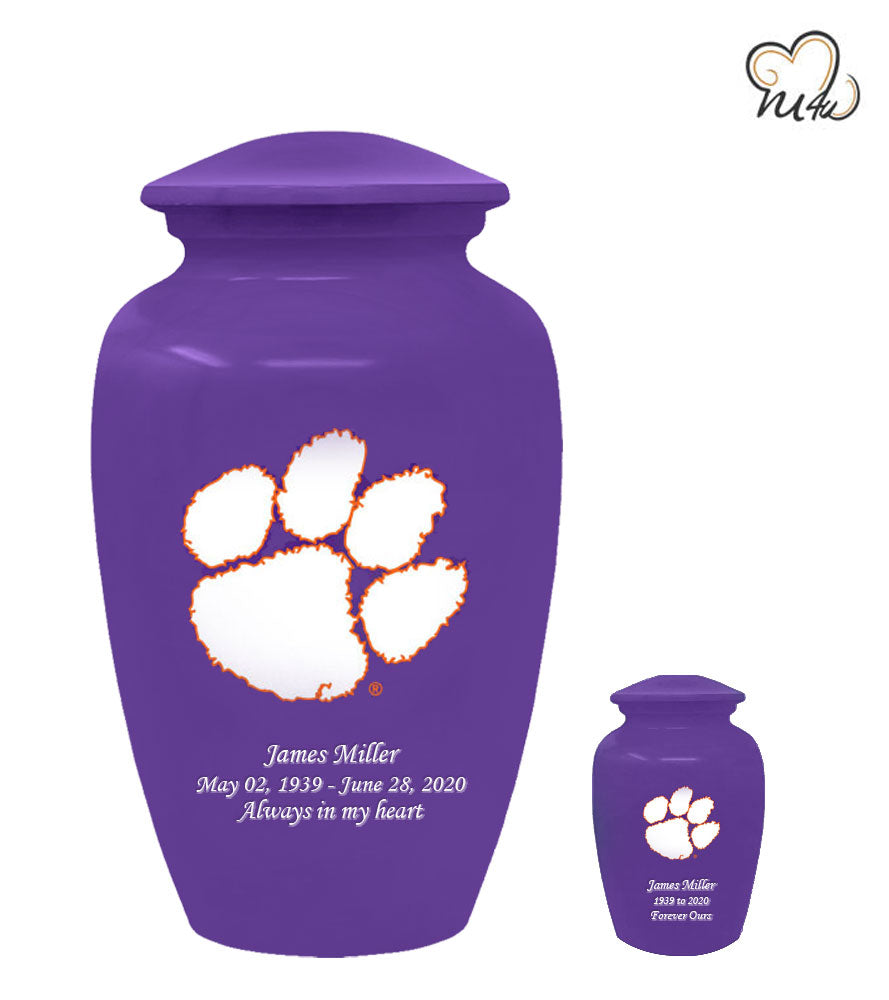 Clemson University Tigers College Cremation Urn - Purple - Memorials4u