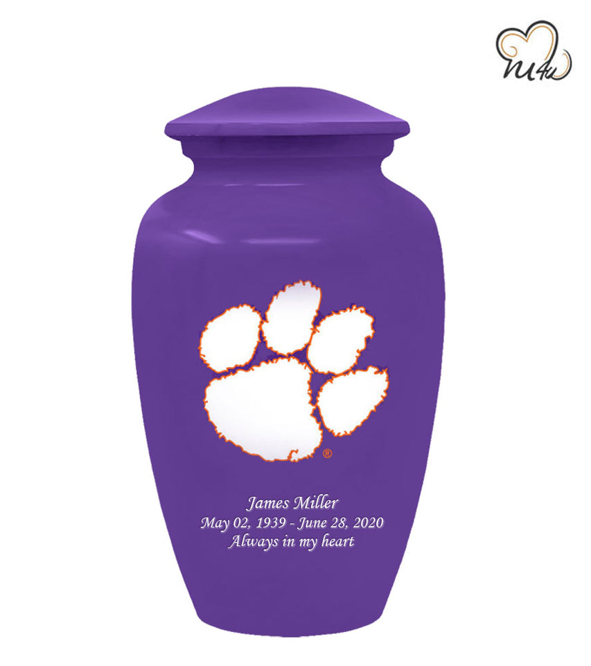 Clemson University Tigers College Cremation Urn - Purple - Memorials4u