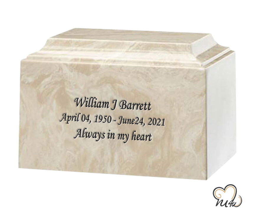 Crème Mocha Cultured Marble Urn - Memorials4u