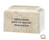 Crème Mocha Cultured Marble Urn - Memorials4u