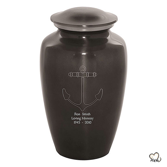 Custom Engraved Anchor Cremation Urn, Sports Urn - Memorials4u