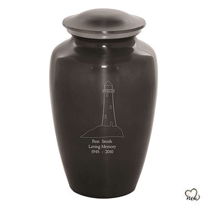 Custom Engraved Light House Cremation Urn, Sports Urn - Memorials4u