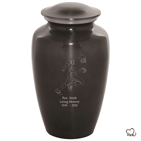Custom Engraved Rugby Cremation Urn, Sports Urn - Memorials4u
