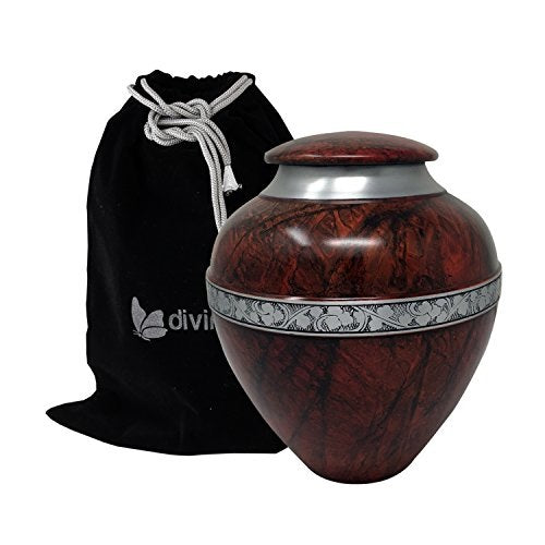 Matki Brown Alloy Cremation Urn - Memorials4u