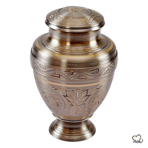 Empire Platinum Brass Cremation Urn, Brass Urns - Memorials4u