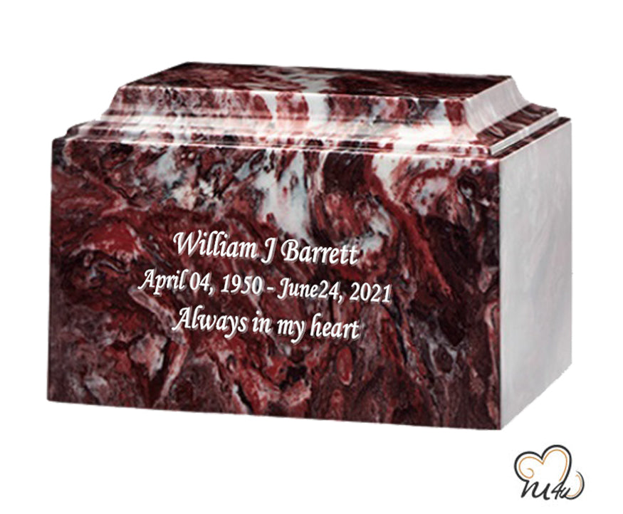 Fire Rock Cultured Marble Urn - Memorials4u