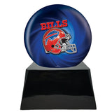 Football Cremation Urn with Optional Buffalo Bills Ball Decor and Custom Metal Plaque - Memorials4u