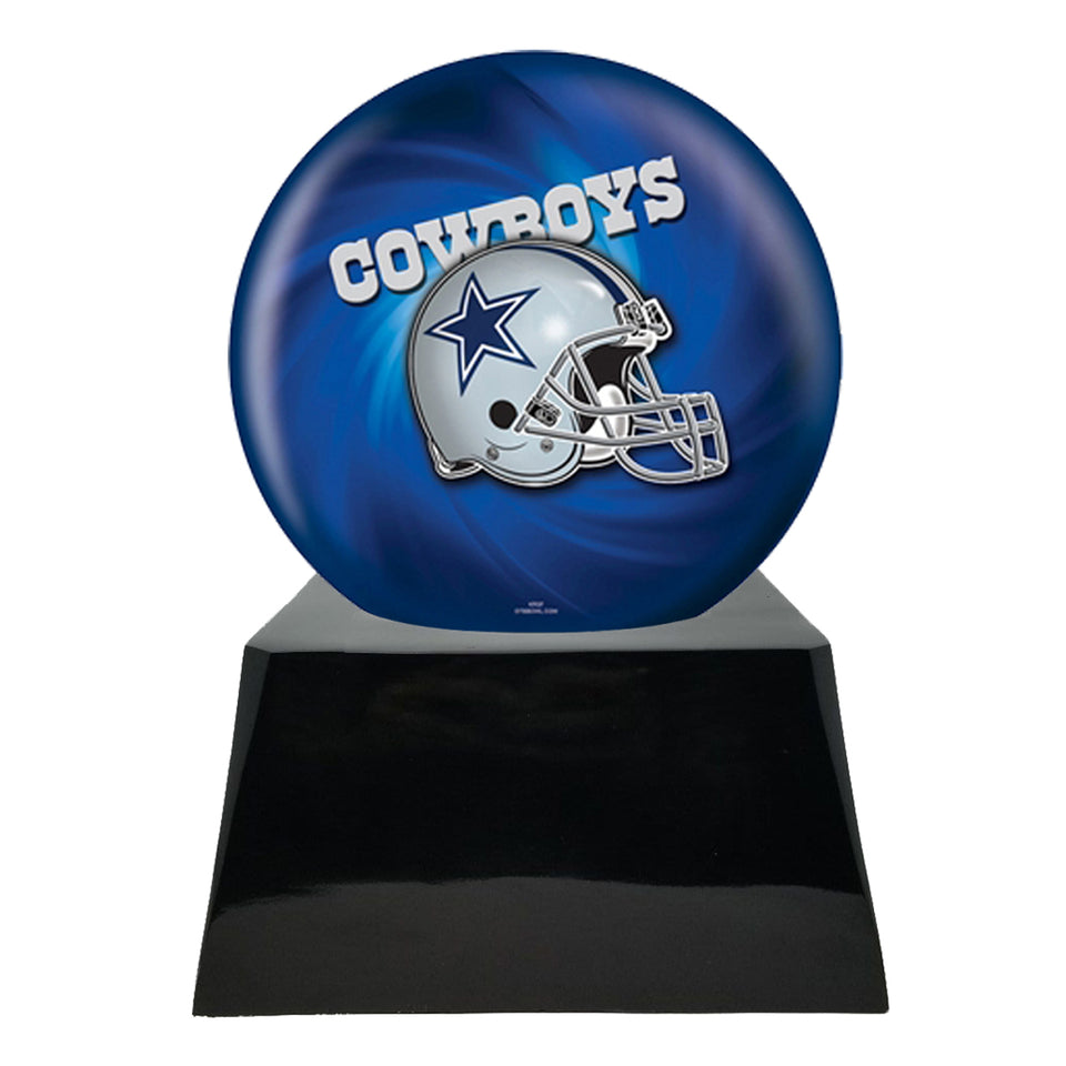 Dallas Cowboys Cremation Urn - Football Team Cremation Urns For Human Ashes - Football Team Adult Urn and Dallas Cowboys Ball Decor with Custom Metal Plaque