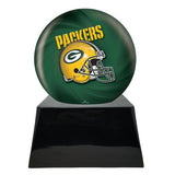 Football Cremation Urns For Human Ashes - Football Cremation Urn and Greenbay Packers Ball Decor with Custom Metal Plaque