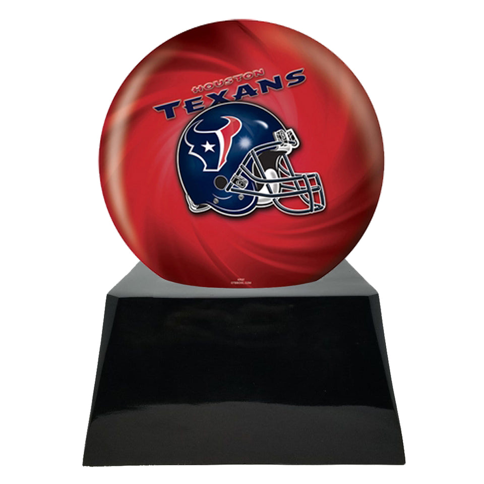 Football Cremation Urns For Human Ashes - Football Cremation Urn and Houston Texans Ball Decor with Custom Metal Plaque