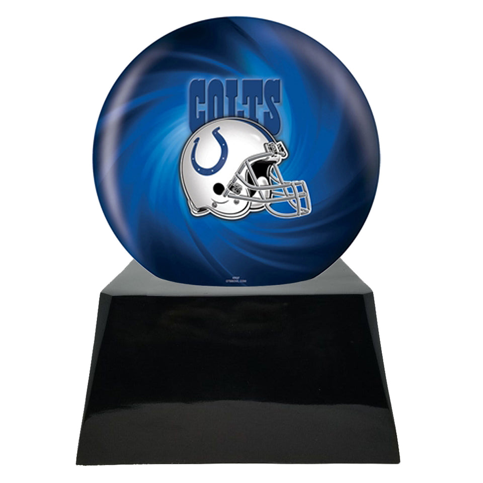 Football Cremation Urns For Human Ashes - Football Cremation Urn and Indianapolis Colts Ball Decor with Custom Metal Plaque