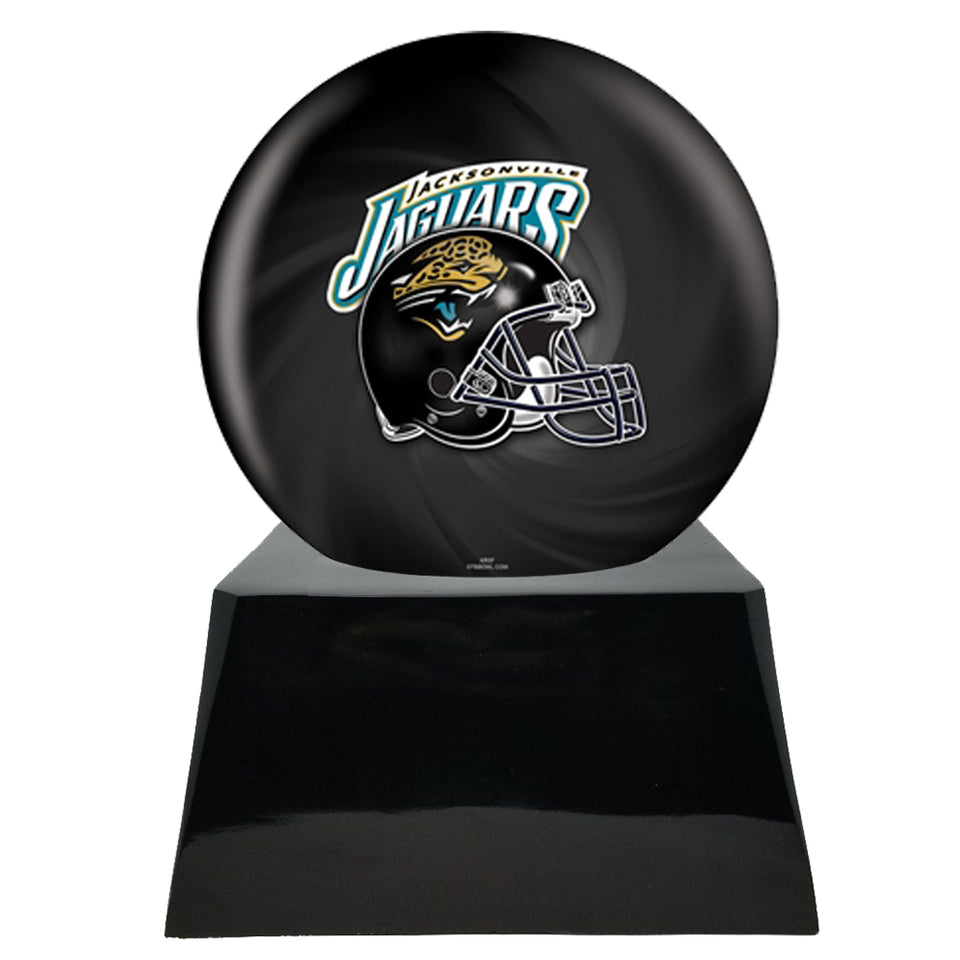 Football Cremation Urns For Human Ashes - Football Cremation Urn and Jacksonville Jaguars Ball Decor with Custom Metal Plaque