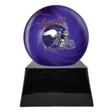Football Cremation Urns For Human Ashes - Football Cremation Urn and Minnesota Vikings Ball Decor with Custom Metal Plaque