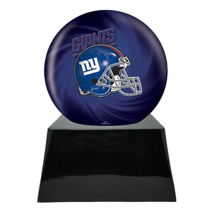 Football Team Cremation Urn and New York Giants Ball Decor with